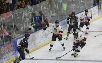 Americans pull away for 6-1 win over Gillette on Saturday night