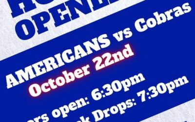 Great Falls Americans Home Opener is on Friday, October 22nd