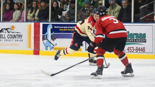 Great Falls College River Otter Night at the Great Falls American's hocky game against Bozeman. Nov. 15, 2025