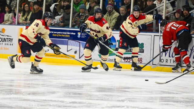 Great Falls College River Otter Night at the Great Falls American's hocky game against Bozeman. Nov. 15, 2025