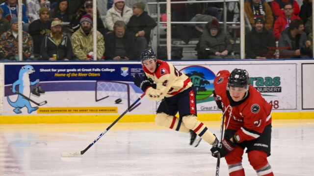 Great Falls College River Otter Night at the Great Falls American's hocky game against Bozeman. Nov. 15, 2025